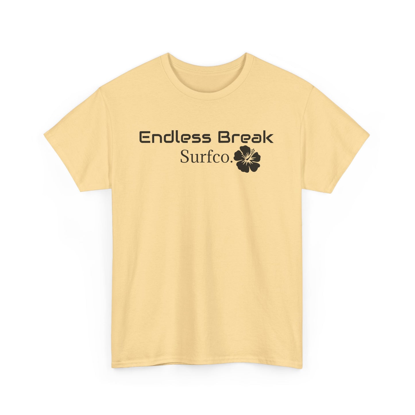 Endless Break Surf Co. Unisex Heavy Cotton Tee | Beach Vibes, Summer Apparel, Casual Wear, Surfing Gift, Adventure Tee