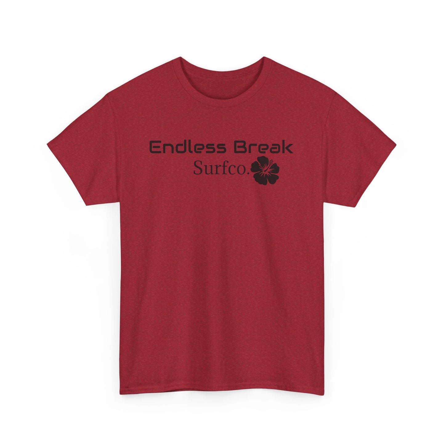 Endless Break Surf Co. Unisex Heavy Cotton Tee | Beach Vibes, Summer Apparel, Casual Wear, Surfing Gift, Adventure Tee